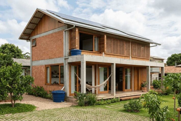 Arquitetura sustentável no Brasil desta casa pronta