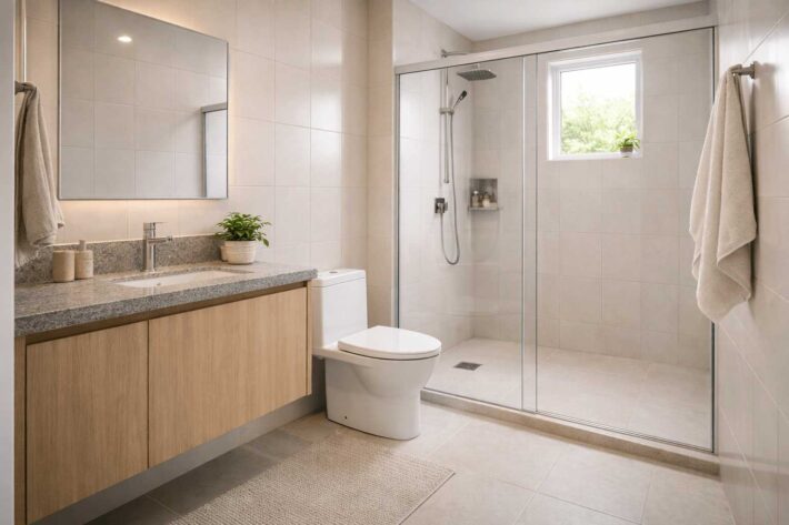 Design de Banheiro com visual elegante